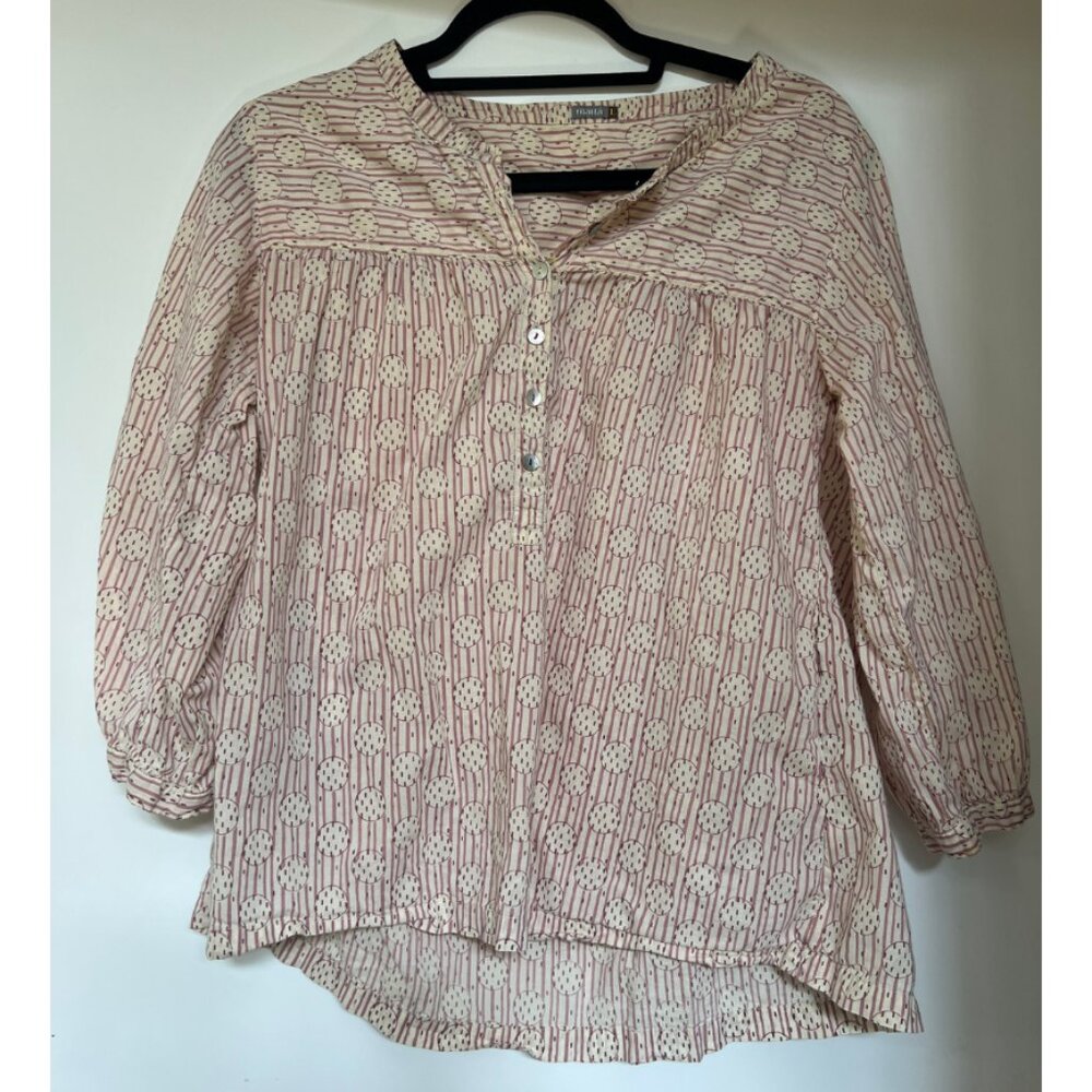 Matta Block Print Cotton Blouse Boho Tunic
